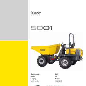 Wacker Neuson 5001 Dumper Service Repair Manual