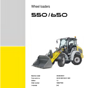 Wacker Neuson 550, 650 Wheel Loader Service Repair Manual