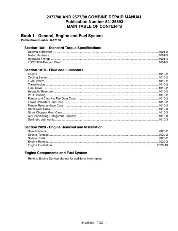 Case 2377, 2388, 2577, 2588 Combines Service Repair Manual Case 2377, 2388, 2577, 2588 Combines Service Repair Manual