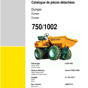 Wacker Neuson 750-1002 Dumper Operators and Parts Catalog Manual (German) - Image 2