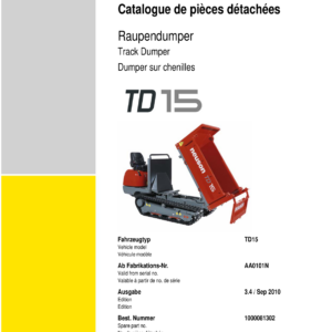 Wacker Neuson TD15 Dumper Service Repair Manual - Image 3