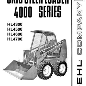 Gehl HL4300, HL4500, HL4600, HL4700 Skid Steer Loader Operators and Parts Manual - Image 1
