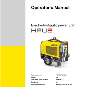 Wacker Neuson HPU8 Electro-Hydraulic Power Unit Service Repair Manual - Image 2