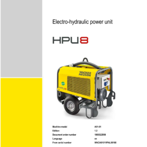 Wacker Neuson HPU8 Electro-Hydraulic Power Unit Service Repair Manual - Image 1