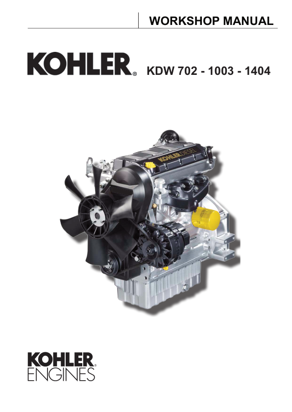 Kohler KDW 702, KDW 1003, KDW 1404 Service Repair Manual_Kohler KDW1003 Engine manual_1 Kohler KDW 702, KDW 1003, KDW 1404 Service Repair Manual