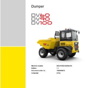 Wacker Neuson DV90 Dumper Service Repair Manual - Image 2