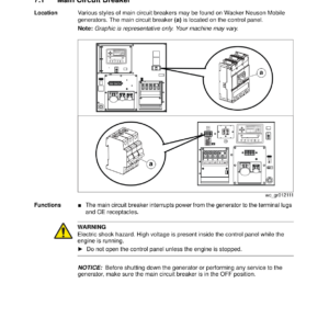 Wacker Neuson G95 Generators Operators and Parts Catalog Manual - Image 3