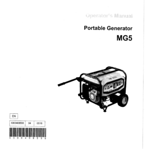Wacker Neuson MG5 Generators Operators and Parts Catalog Manual - Image 2