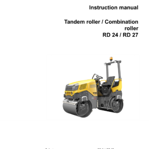Wacker Neuson RD27, RD27-100, RD27-120 Roller Service Repair Manual - Image 2