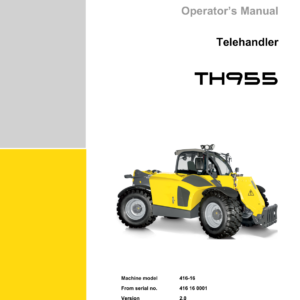 Wacker Neuson TH955 Telehandler Service Repair Manual - Image 2