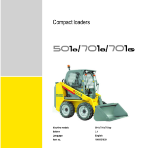 Wacker Neuson 701s, 701sp Skid Steer Loader Service Repair Manual - Image 3