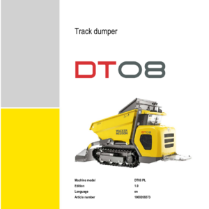 Wacker Neuson DT08PL Track Dumper Service Repair Manual - Image 2