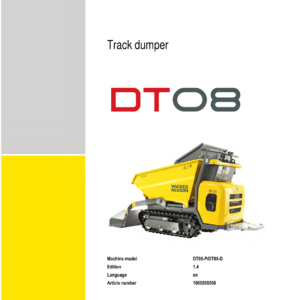 Wacker Neuson DT08SL Track Dumper Service Repair Manual - Image 2