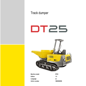 Wacker Neuson DT25 Track Dumper Service Repair Manual - Image 2