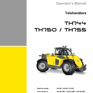 Wacker Neuson TH744, TH750, TH755, TH942 Telehandler Service Repair Manual - Image 2