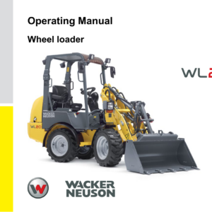 Wacker Neuson WL20 Wheel Loader Operators and Parts Manual - Image 1