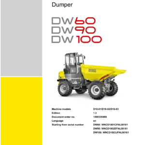 Wacker Neuson DW100 Dumper Service Repair Manual - Image 2