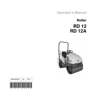 Wacker Neuson RD12, RD12A Roller Service Repair Manual - Image 3