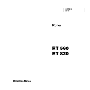 Wacker Neuson RT560, RT820 Trench Roller Service Repair Manual - Image 2