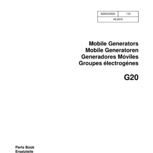Wacker Neuson G20, G25 Generators Operators and Parts Catalog Manual - Image 2