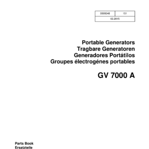 Wacker Neuson GV7000 Generators Operators and Parts Catalog Manual - Image 2