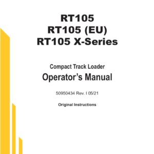 Gehl RT105 and Mustang 1050RT Compact Track Loader Service Repair Manual - Image 2