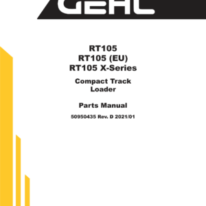 Gehl RT105 and Mustang 1050RT Compact Track Loader Service Repair Manual - Image 3