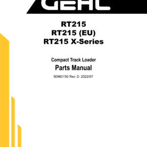 Gehl RT185, RT215, RT255 and Mustang 1850RT, 2150RT, 2550RT Loader Service Repair Manual - Image 3