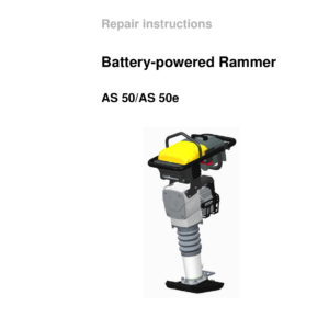 Wacker Neuson AS50, AS50E Battery-powered Rammer Service Repair Manual - Image 1