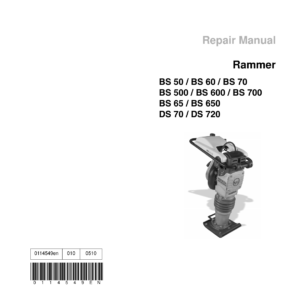Wacker Neuson BS 50, BS 60, BS 70, BS 500, BS 600, BS 700, BS 65, BS 650, DS 70, DS 72 Service Repair Manual - Image 1
