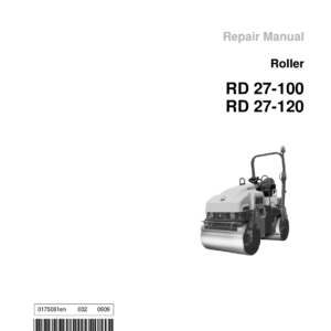 Wacker Neuson RD27, RD27-100, RD27-120 Roller Service Repair Manual - Image 1