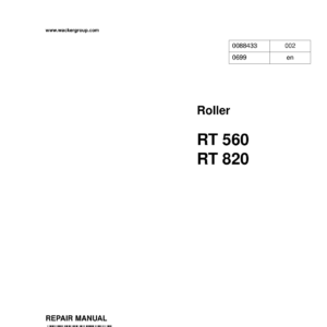 Wacker Neuson RT560, RT820 Trench Roller Service Repair Manual - Image 1