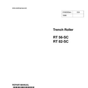 Wacker Neuson RT56SC, RT82SC Trench Roller Service Repair Manual - Image 1