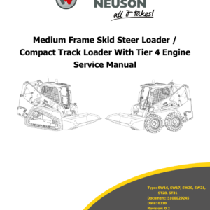 Wacker Neuson SW16, SW17, SW20, SW21, ST28, ST31 Skid Steer Loader Service Repair Manual - Image 1