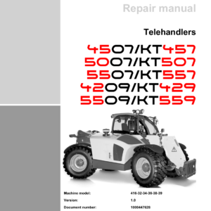 Wacker Neuson TH744, TH750, TH755, TH942 Telehandler Service Repair Manual - Image 1