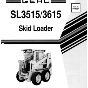Gehl SL3515, SL3615 Skid Steer Loader Operators and Parts Manual - Image 2