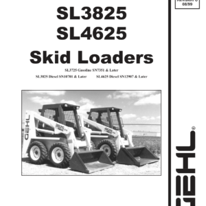 Gehl SL3725, SL3825 Skid Steer Loader Operators and Parts Manual - Image 1