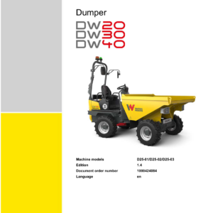Wacker Neuson DW30 Dumper Service Repair Manual - Image 1