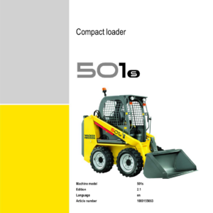 Wacker Neuson 501s Skid Steer Loader Service Repair Manual