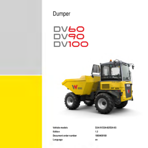 Wacker Neuson DV90 Dumper Service Repair Manual - Image 1
