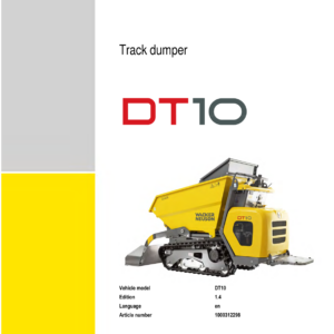 Wacker Neuson DT10 Track Dumper Service Repair Manual - Image 1