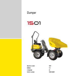 Wacker Neuson 1501 Dumper Service Repair Manual