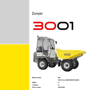 Wacker Neuson 3001 Dumper Service Repair Manual