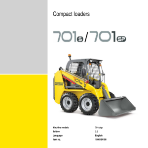 Wacker Neuson 701s, 701sp Skid Steer Loader Service Repair Manual - Image 1