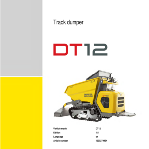 Wacker Neuson DT12 Track Dumper Service Repair Manual - Image 1