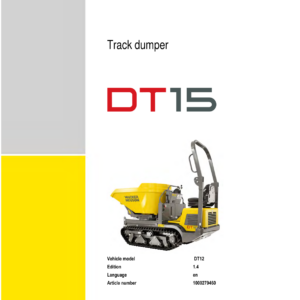 Wacker Neuson DT15 Track Dumper Service Repair Manual - Image 1
