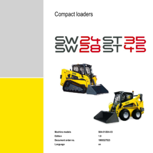 Wacker Neuson SW24, SW28, ST35, ST40, ST45, ST50 Skid Steer Loader Service Repair Manual - Image 1