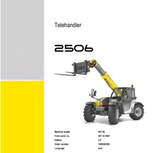 Wacker Neuson TH625 Telehandler Service Repair Manual - Image 1