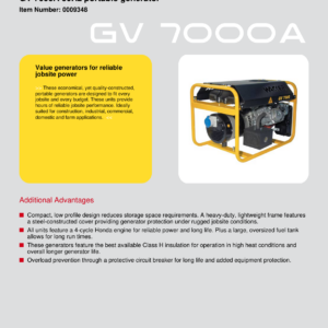Wacker Neuson GV7000 Generators Operators and Parts Catalog Manual - Image 3