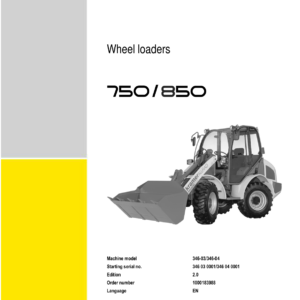 Wacker Neuson 750, 850 Wheel Loader Service Repair Manual - Image 1